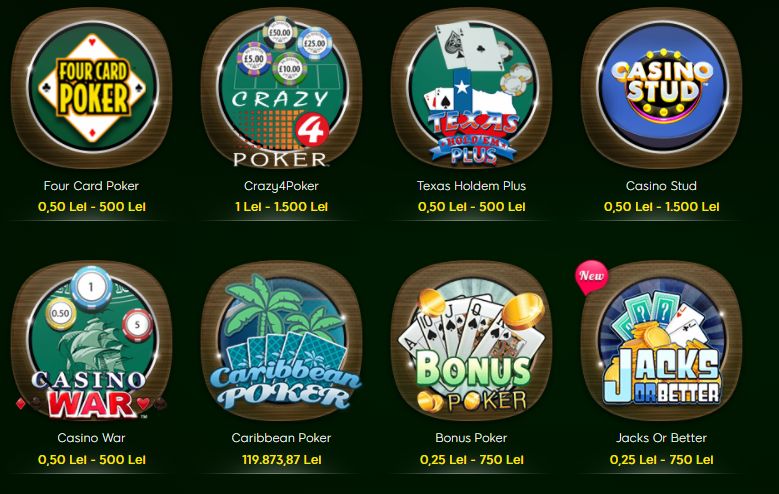 Jocuri de masa si carti 888 casino
